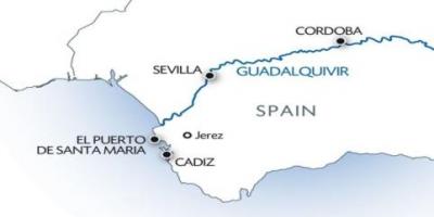 Guadalquivir žemėlapyje