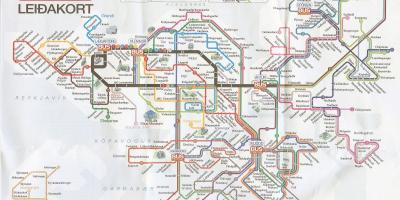 Sevilijos autobusų maršruto žemėlapį