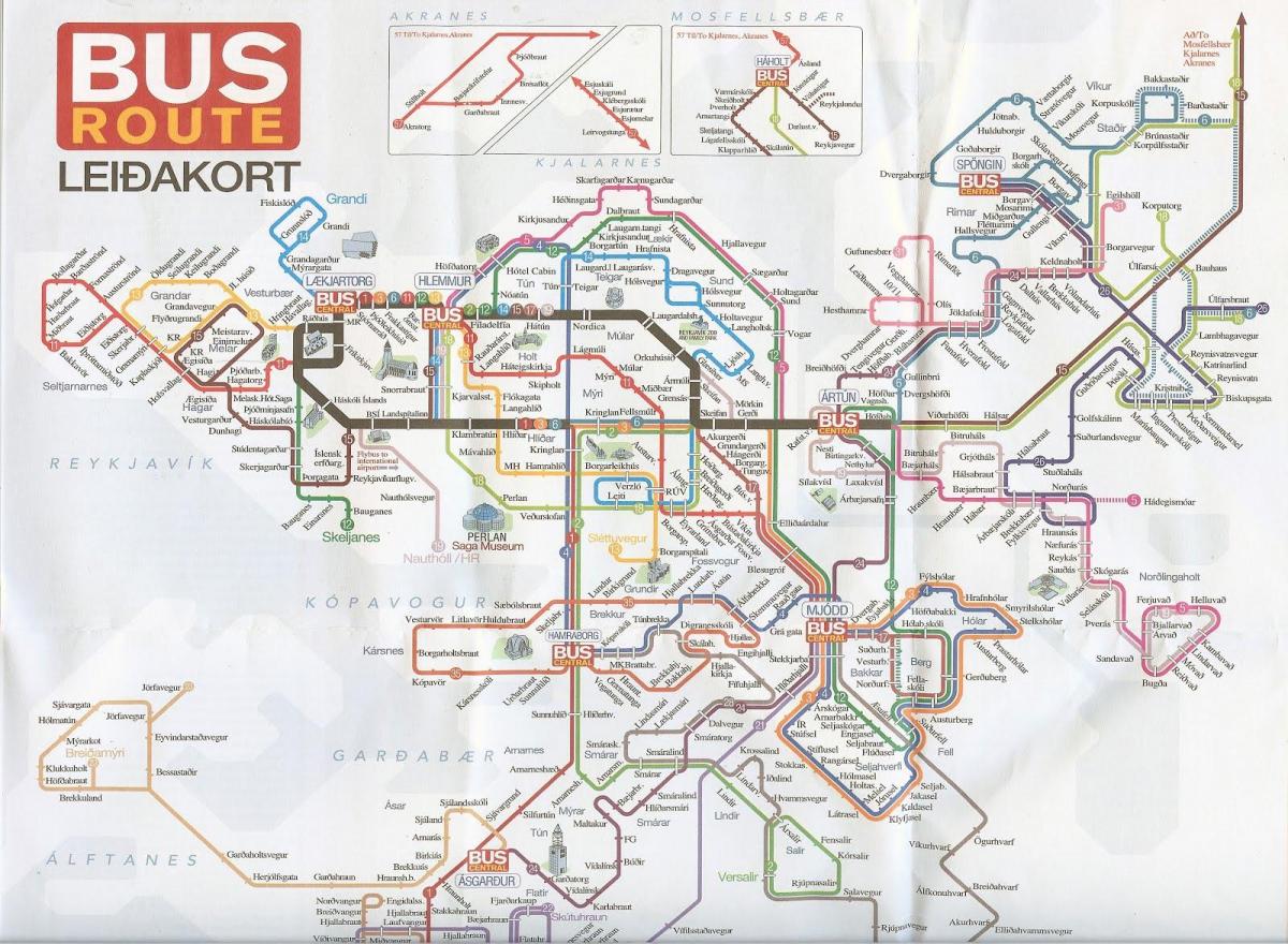 Sevilijos autobusų maršruto žemėlapį